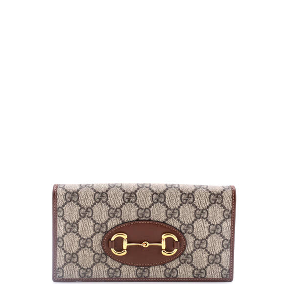Gucci Horsebit Chain Wallet Gg Coated #182207G69B - Picture 1 of 7